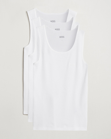 BOSS BLACK 3-Pack Ribbed Tank Top White – White