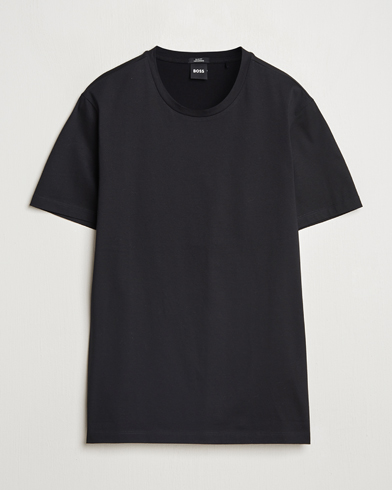 Men | T-Shirts | BOSS BLACK | Tessler Mercerized Crew Neck T-Shirt Black