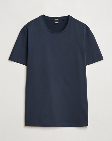 BOSS BLACK Tessler Mercerized Crew Neck T-Shirt Dark Blue – Blue