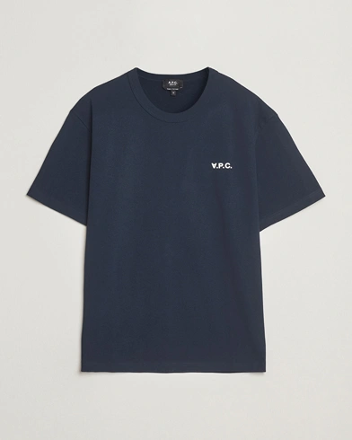 A.P.C. Boxy Fit Petit VPC T-Shirt Dark Navy/Ecru – Blue