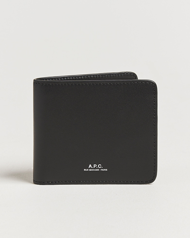 A.P.C. Calf Leather Wallet Black – Black
