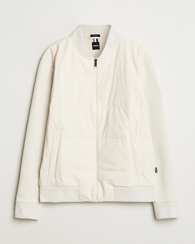 BOSS BLACK Skiles Hybrid Full Zip Open White – White