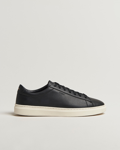 Men | Sneakers | BOSS BLACK | Kieran Grained Leather Sneaker Black