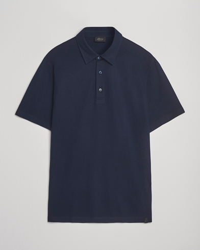 Brioni Short Sleeve Polo Piquet Navy – Blue