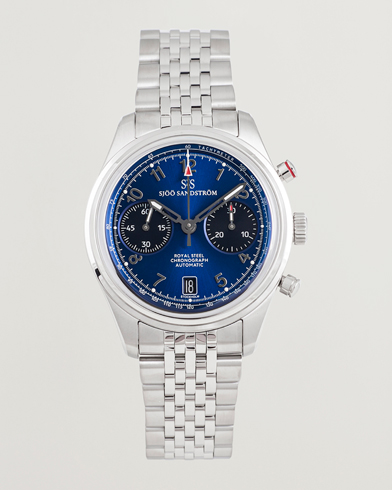 Sjöö Sandström Royal Steel Chronograph 40mm Blue Dial – Blue