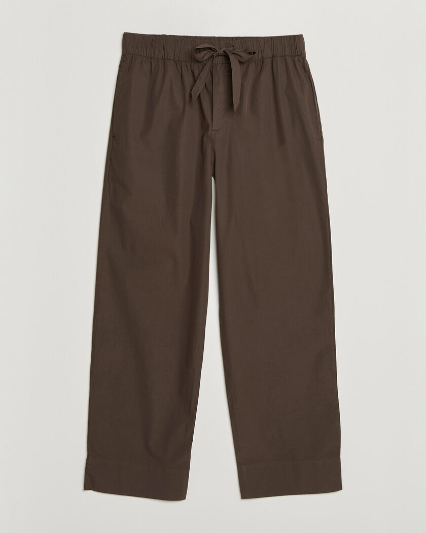 Tekla Poplin Pyjama Pants Coffee – Brown