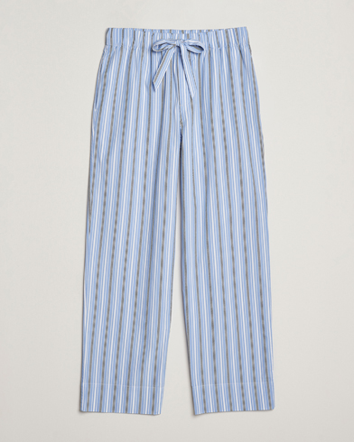 Tekla Poplin Pyjama Pants Stave Stripes – Blue