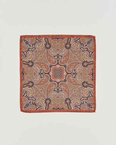  Silk Doublefaced Pocket Square Orange