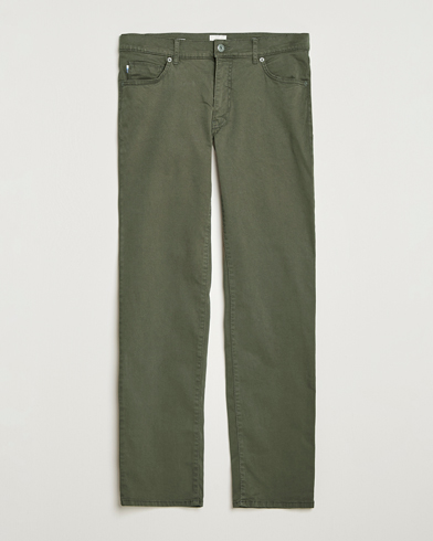 Brax Cadiz Cotton Satin 5-Pocket Pants Olive – Green