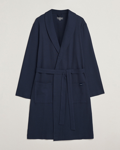 Bread & Boxers Waffle Robe Navy Blue – Blue