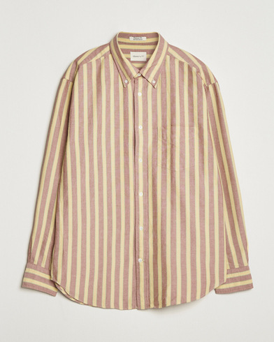 GANT Relaxed Fit Striped Heritage Oxford Shirt Modern Rust – Multi-colour