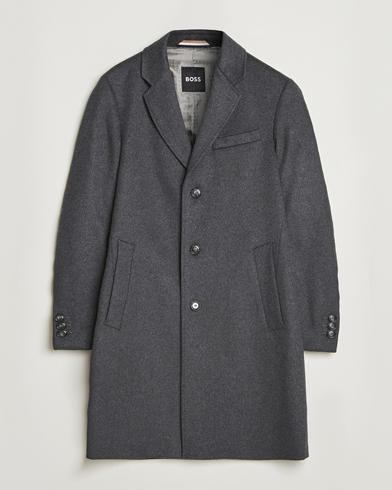BOSS BLACK Hyde Wool Coat Medium Grey – Grey