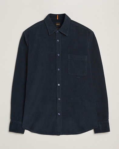 BOSS ORANGE Relegant Corduroy Shirt Dark Blue – Blue