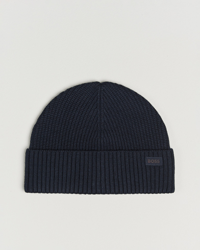 BOSS ORANGE Andern Wool Beanie Dark Blue – Blue