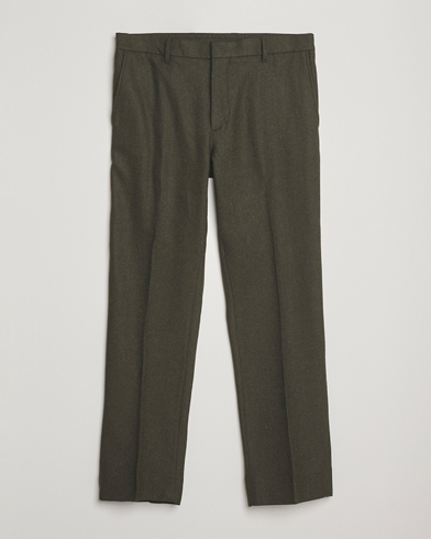 J.Lindeberg Soren Cash Stretch Flannel Trousers Forest Green – Green