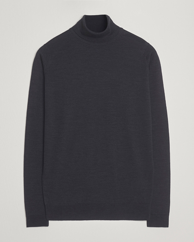 John Smedley Cherwell Extra Fine Merino Rollneck Hepburn Smoke – Grey