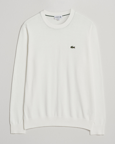 Lacoste Cotton Knitted Sweater Flour – White