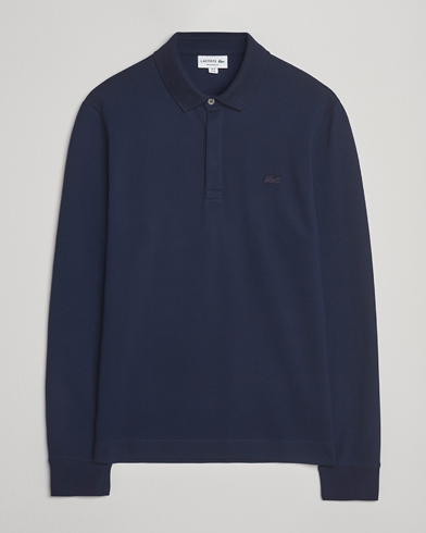 Lacoste Paris Long Sleeve Polo Piké Navy Blue – Blue
