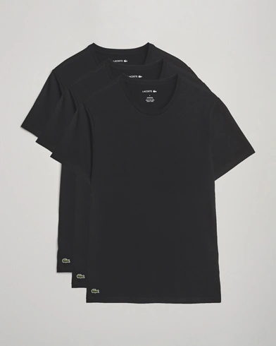 Lacoste 3-Pack Crew Neck T-Shirt Black – Black