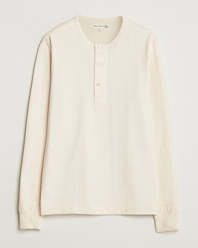Merz b. Schwanen Classic Fit Sturdy Organic Cotton Henley Nature – Beige
