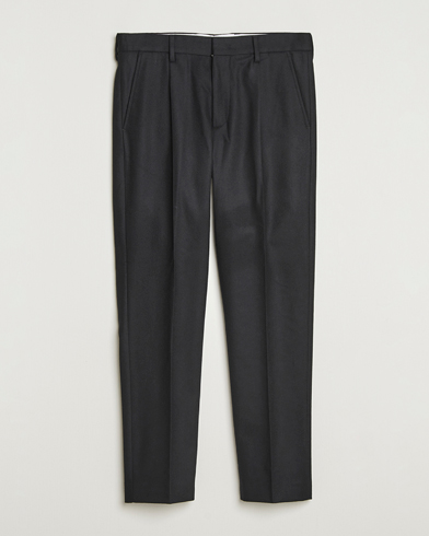 NN07 Bill Wool Pleated Trousers Black – Black