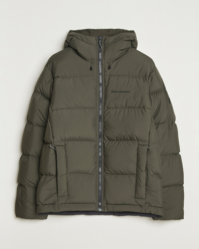 Peak Performance Rivel Down Hooded Jacket Olive Extreme – Green