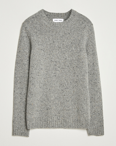 Samsøe Samsøe Nataniel Donegal Knitted Crew Neck Grey Melange – Grey