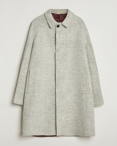 Walker Slater Watson Harris Tweed Herringbone Coat Light Grey – Grey