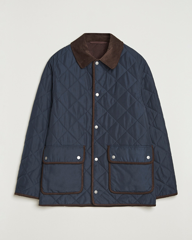 Gant Quilted Fleece Jacket Evening Blue – Blue