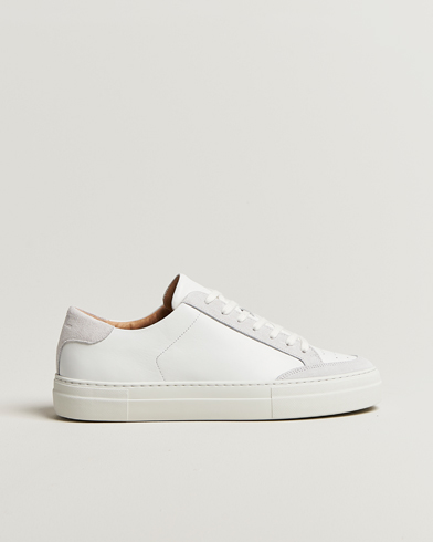 J.Lindeberg Art Signature Leather/Suede Sneaker White – White