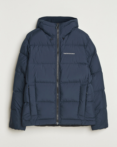 Peak Performance Rivel Down Hooded Jacket Blue Shadow – Blue