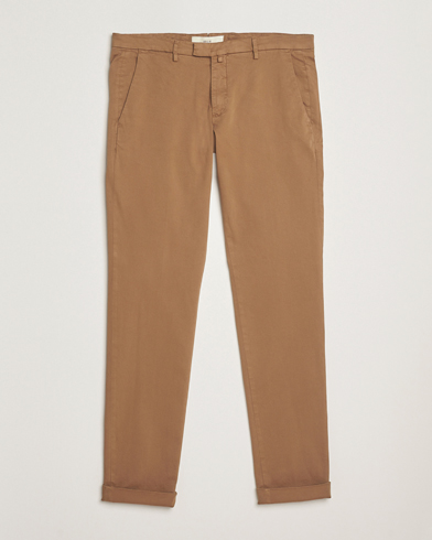 Briglia 1949 Slim Fit Cotton Stretch Chino Mid Brown – Brown