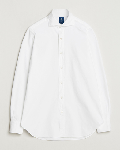 Finamore Napoli Gaeta Flannel Sport Shirt White – White