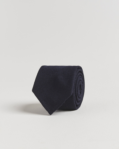 Finamore Napoli Wool Twill Tie Navy – Blue