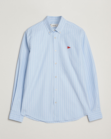 Forét Flag Regular Fit Oxford Shirt Light Blue Stripe – Blue
