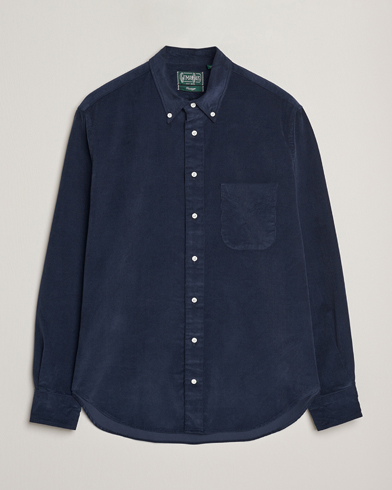 Gitman Vintage Corduroy Button Down Shirt Navy – Blue