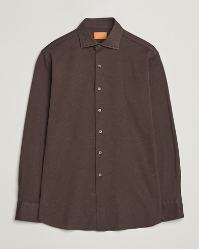 Men | Grigio | Grigio Cotton Jersey Shirt Dark Brown