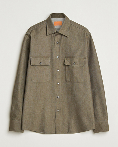 Grigio Heavy Twill Overshirt Military – Green