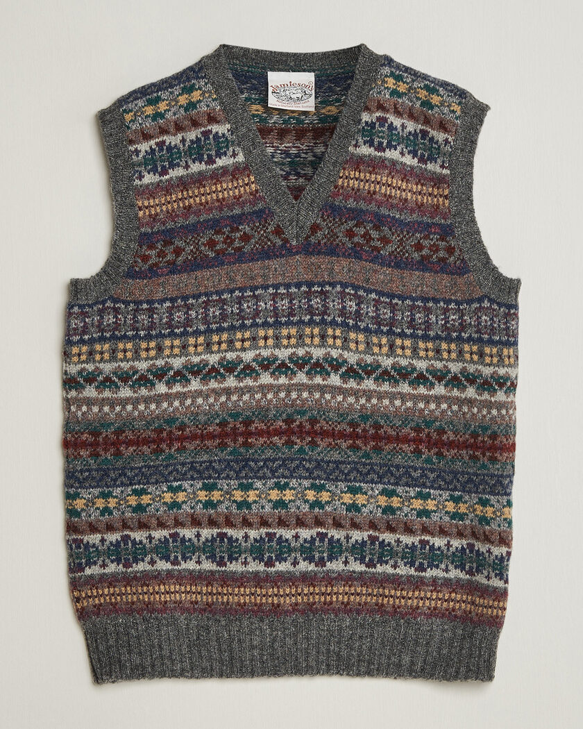 Jamieson's of Shetland Jamiesons Of Shetland All Over Fair Isle Slipover Multi – Multi-colour