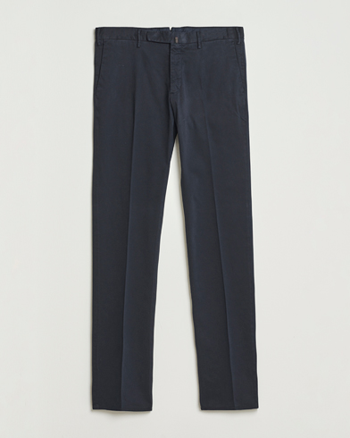 Incotex Slim Fit Cotton Stretch Chinos Navy – Blue