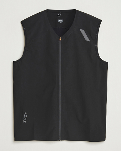 SOAR Running Rainout Gilet Black – Black