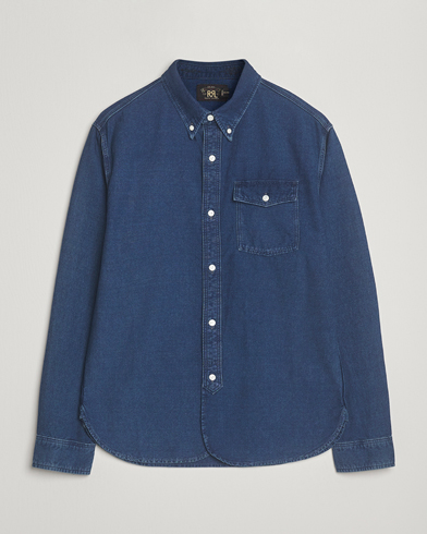 Men | RRL | RRL Oxford Denim Shirt Indigo