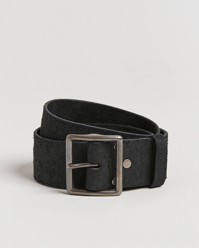 RRL Jones Tumbled Leather Belt Black – Black