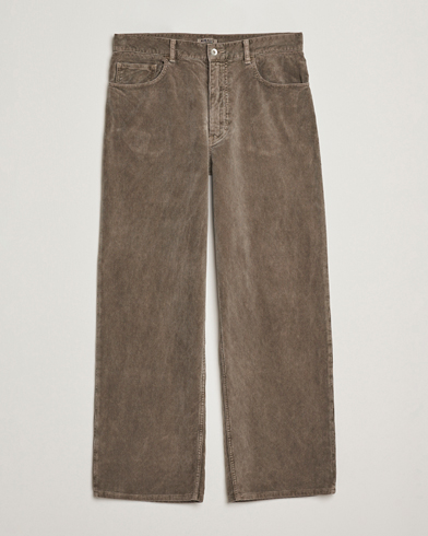 Men | Auralee | Auralee Dyed Corduroy 5-Pocket Pants Olive