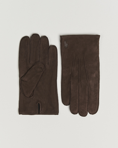Polo Ralph Lauren Suede Gloves Dark Brown – Brown