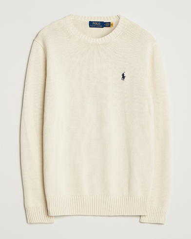 Polo Ralph Lauren Cotton Crew Neck Sweater Andover Cream – White