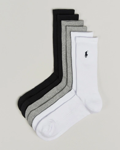 Polo Ralph Lauren6-Pack Crew SockGrey – Black