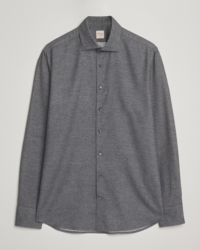 Stenströms Regular Fit Cut Away Flannel Shirt Grey – Grey