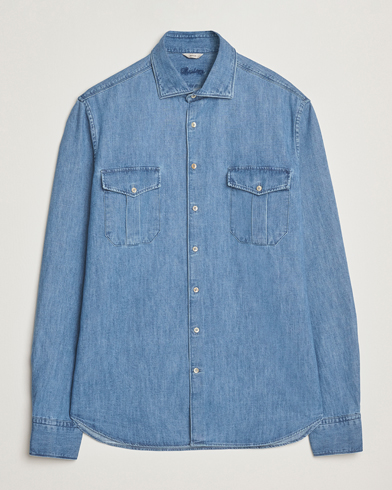 Stenströms Regular Fit Pocket Denim Shirt Blue – Blue