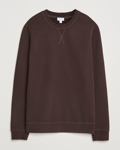 Sunspel Loopback Sweatshirt Truffle – Brown